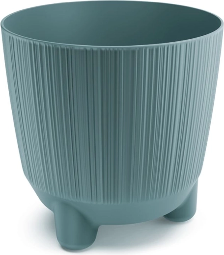 Ghiveci cu piciorușe albastru scandinav 19,5 cm