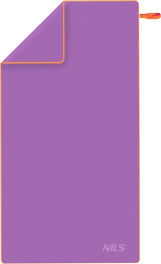 Prosop din microfibră cu uscare rapidă NILS, mov‑portocaliu