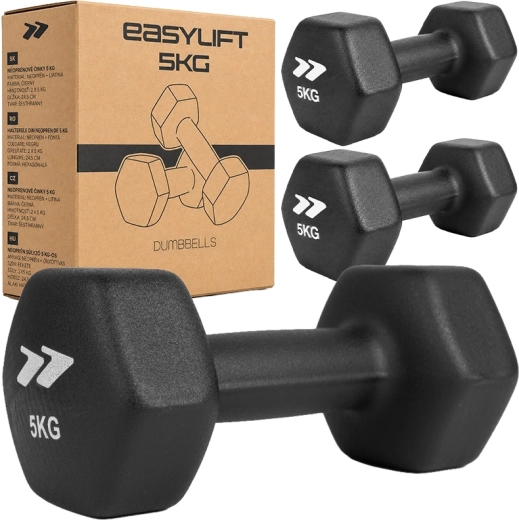 Gantere din neopren EasyLift 2×5 kg