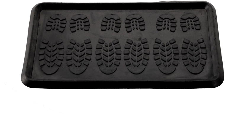 Covor dreptunghiular din cauciuc – tăviță de scurgere negru 40 × 70 cm