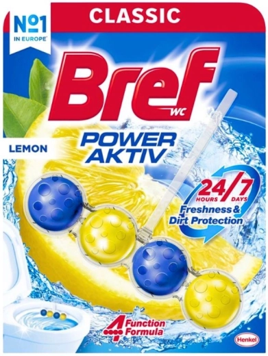 Bref Power Aktiv agățatoare WC Lemon 50 g