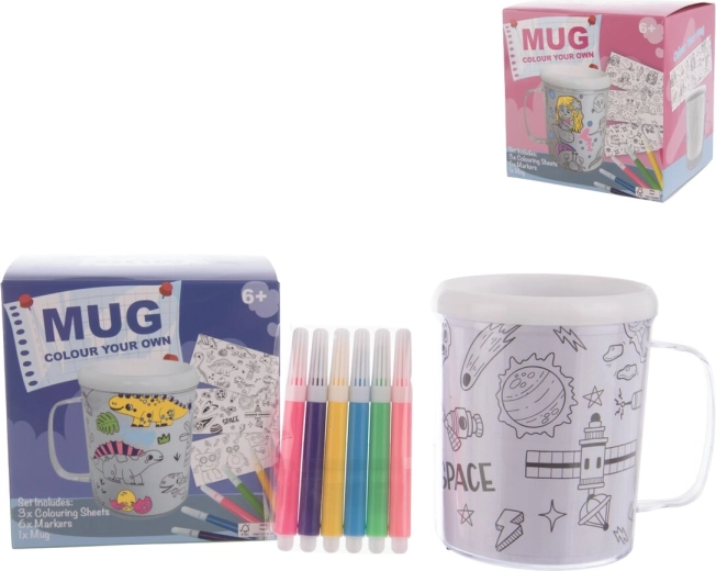 Set creativ: pahare de colorat (2 buc.)
