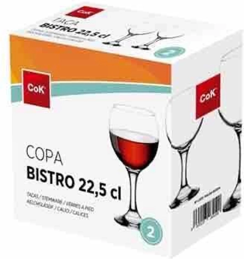 Set de pahare pentru vin Bistro 220 ml, 2 buc