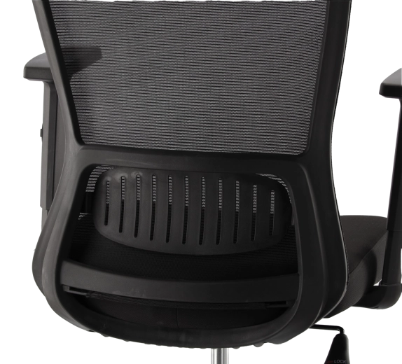 Spătar din plasă respirabilă cu susținere lombară