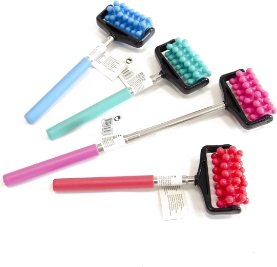 Rola de masaj manuală telescopică din plastic (4 variante de culoare)