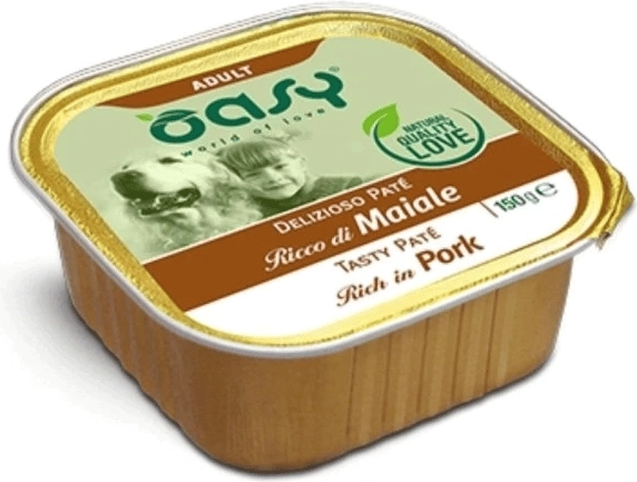 Oasy Tasty Paté Adult cu carne de porc, 150 g