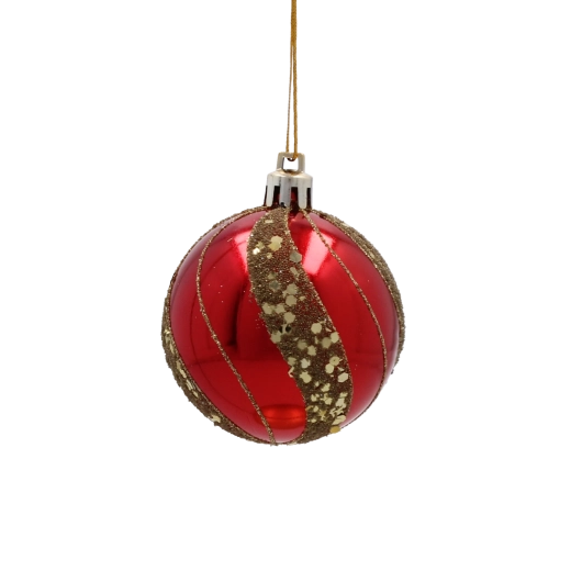 Globuri roșii elegante cu detalii sclipitoare