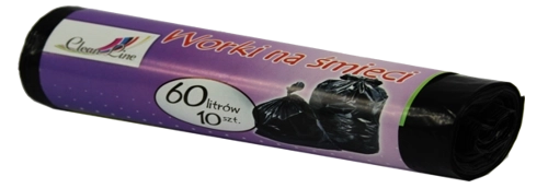 Saci de gunoi extra rezistenți 60 l, 10 buc, negri