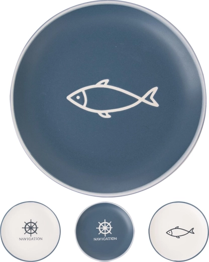 Farfurie ceramică întinsă Sea 26,5 cm – mix de motive