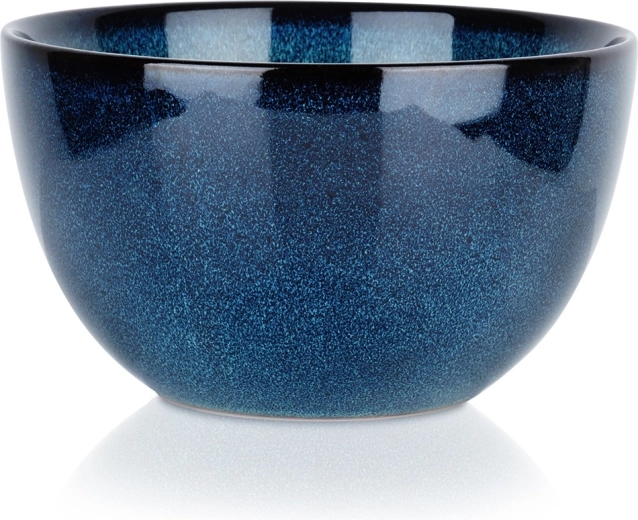 Bol ceramic 14 cm, 700 ml – glazură albastră