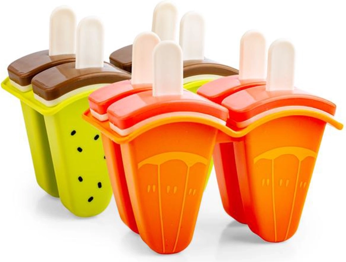 Formă din plastic pentru înghețată – pomelo/kiwi, set 4 buc