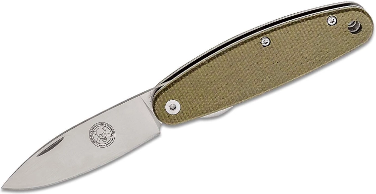 ESEE Churp Green cuțit de buzunar 6,8 cm, satin, Micarta verde