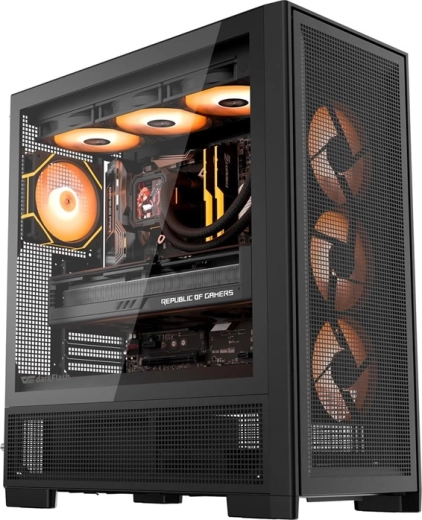 Carcasă PC DarkFlash AirNova neagră cu 3 ventilatoare
