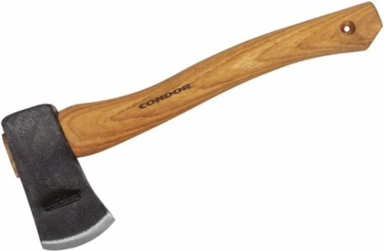 Securete de camping Condor Camping Hatchet cu husă din piele