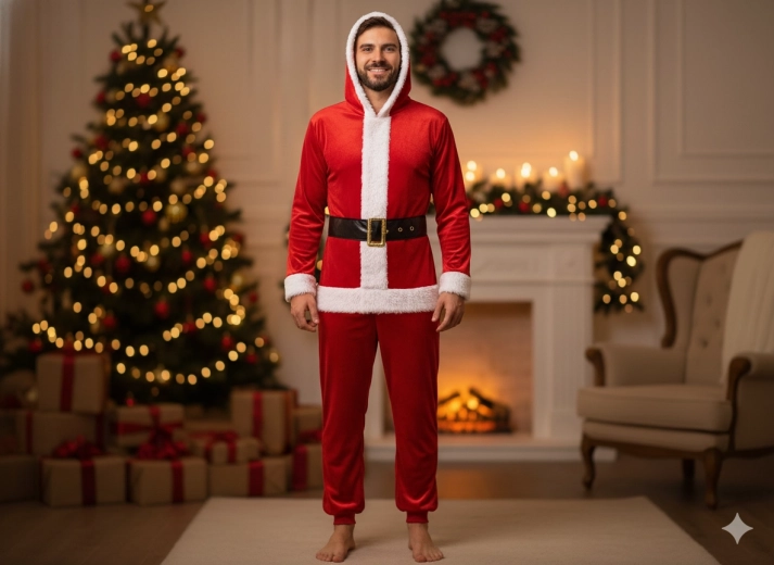 Costum întreg Moș Crăciun – mărimea L