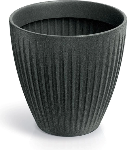 Ghiveci Latia Round Midl 40 cm – granit negru