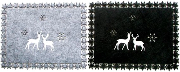Suport de masă de Crăciun din fetru 43 × 33 cm – dreptunghiular, 2 variante