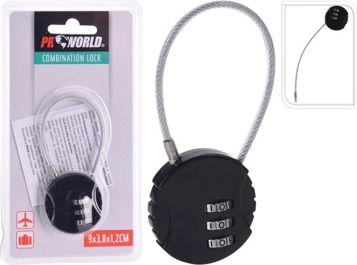 Lacăt cu cablu și cod pentru bagaje