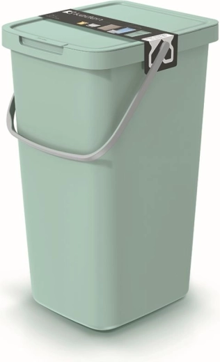 Coș de gunoi Systema Q Collect 25 l verde deschis cu suport pentru agățare