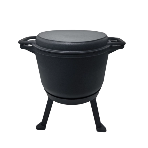 Ceaun vânătoresc din fontă 3 în 1, 8 l (oală/tigaie/ceaun)