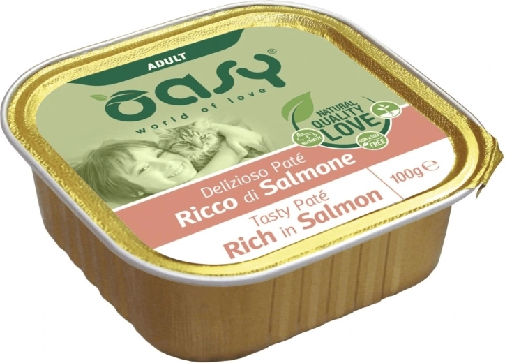 Oasy Tasty Pate Adult cu somon 100 g