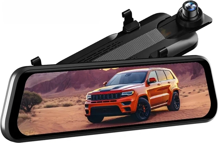 Cameră auto WOLFBOX G930 4K cu cameră spate 1080p și card de 64 GB