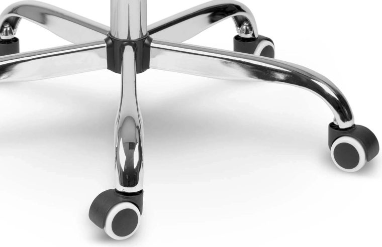 Bază cromată cu roți cauciucate