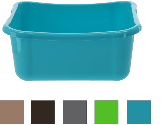 Lighean pătrat din plastic 12 l pentru chiuvetă