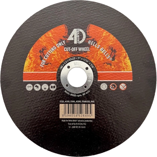 Disc de tăiere pentru oțel și inox 180 × 1,6 × 22,2 mm