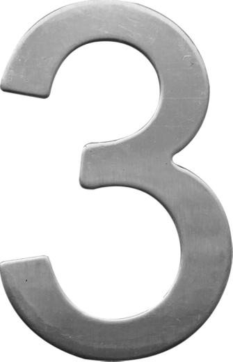 Cifră de casă STAR 3 din oțel inoxidabil 75 mm
