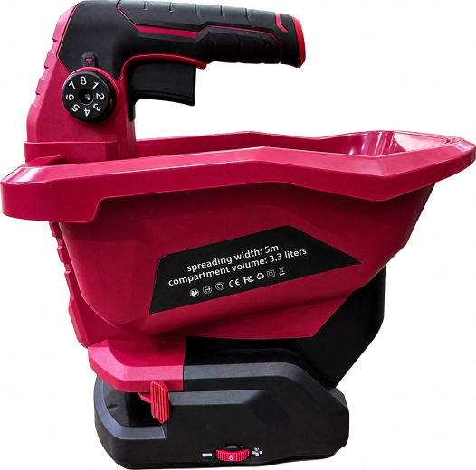 Împrăștietor manual de grădină pe acumulator 21 V cu rezervor de 3,3 l