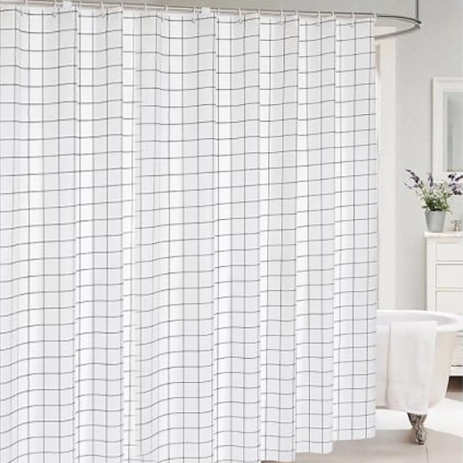 Perdea de duș TORO Easy cu pătrățele 178 × 199 cm