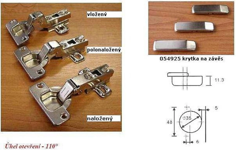 Balama pentru mobilier GS-C, încastrată, set 10 buc
