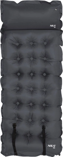 Saltea autogonflabilă cu pernă NILS Camp, gri închis