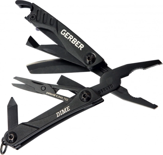 Gerber Dime Multi-Tool unealtă multifuncțională neagră cu 12 funcții