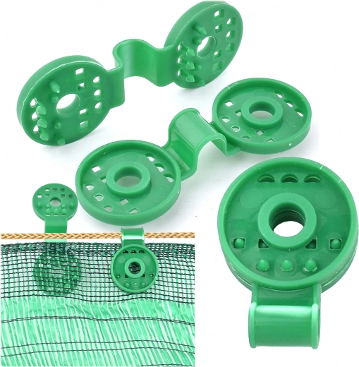 Cleşti pentru fixarea plasei de umbrire pe gard, 20 buc., verzi