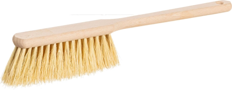 Perie de mână din lemn nelăcuit cu fibre vegetale