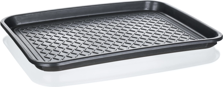 Tavă din plastic pentru scurgerea încălțămintei 50 × 38 cm neagră