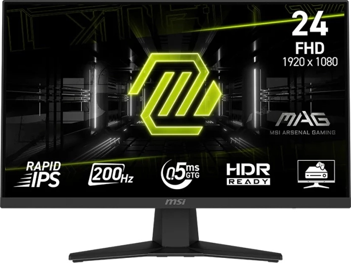 Monitor de gaming MSI 24" MAG 244F Rapid IPS 200 Hz