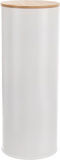Cutie metalică pentru alimente cu capac din bambus Whiteline 28,5 cm
