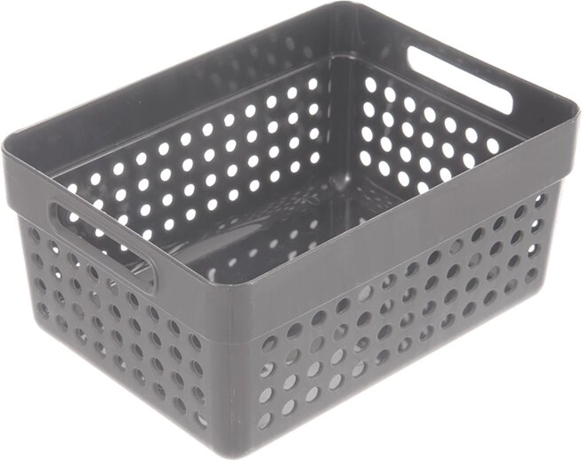Coș Terra din plastic UH, gri, 15,5 × 11,5 × 7,3 cm