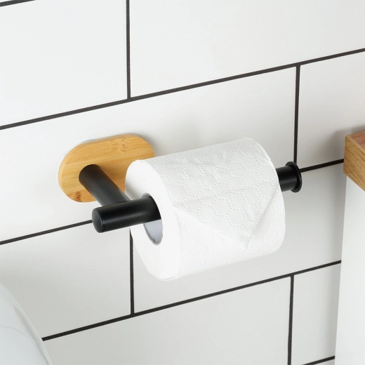 Combinație elegantă de bambus și oțel inoxidabil negru