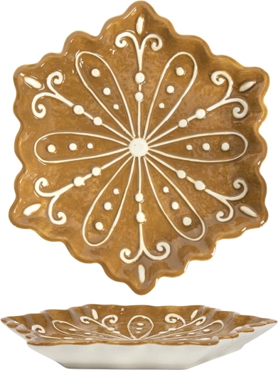 Farfurie de Crăciun pătrată 22,5 × 22,5 cm