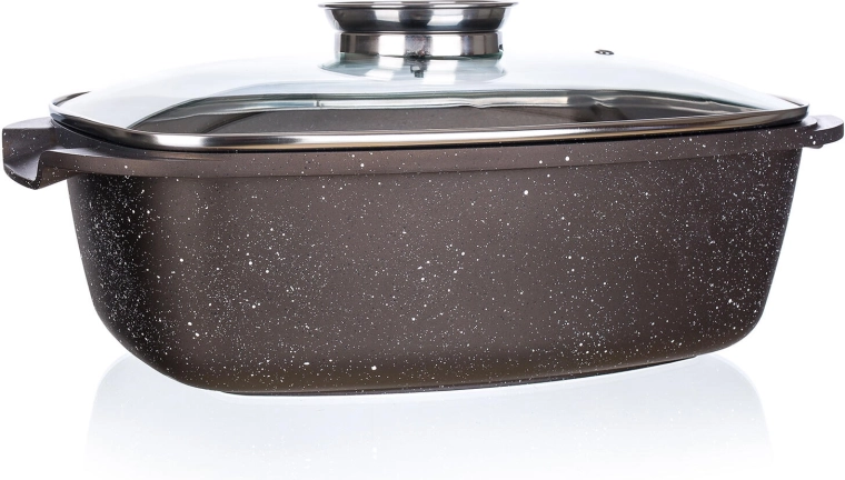 Tavă de copt cu aroma knob PREMIUM Dark Brown 39,5 × 22 × 11 cm