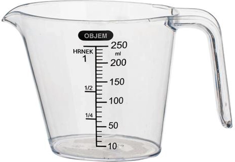 Cană gradată din plastic cu gură de turnare 250 ml TORO