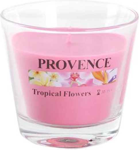 Lumânare parfumată în pahar Provence flori tropicale 35 h