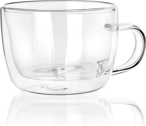 Cană de sticlă cu pereți dubli DOBLO 310 ml