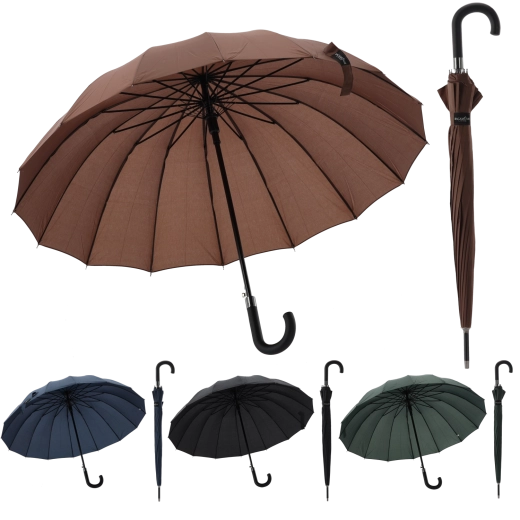 Umbrelă clasică semi-automatică, mix de culori, diametru 110 cm
