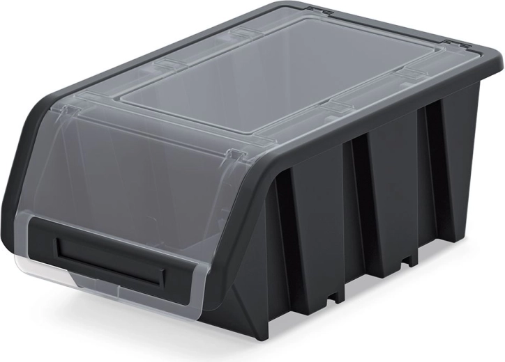 Cutie de depozitare din plastic cu închidere TRUCK PLUS 195 × 120 × 90 mm, neagră