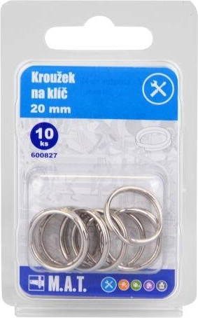 Inel pentru chei 20 mm nichel (10 buc)